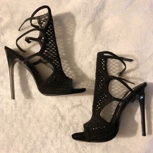 Steve Madden Black Mesh Heels